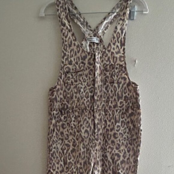 Urban Outfitters Pants - Urban Outfitters Camille Leopard Print Cheetah Cotton Zip Racerback Overalls NEW